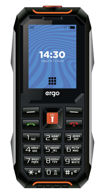 Мобільний телефон ERGO E182 Dual Sim Black orange (7216419) Київ - фото 1