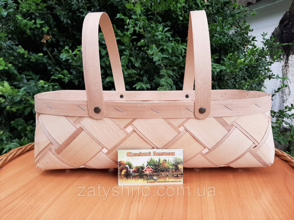 Корзина из шпона плетеная  с ручками Киев - изображение 8