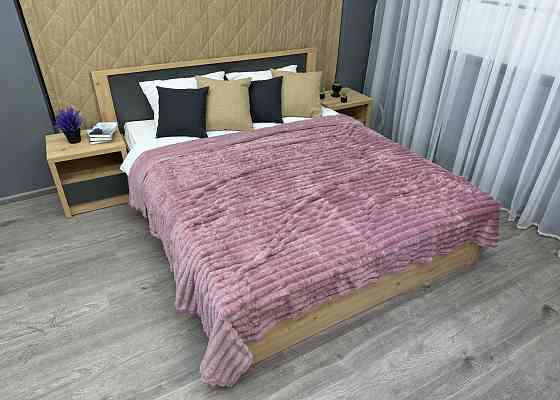 Плед-покривало смужка Шарпей 210х220 см (+-10см) Ліловий (87-198) Київ