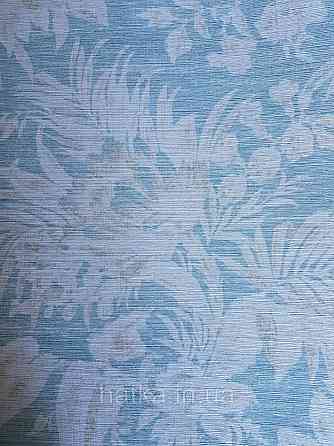 Шпалери флізелінові еко Casadeco Five o'clock 0.53х10 квіти, пальми, листя на бірюзовому під гобелен Київ