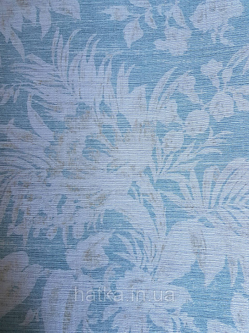 Шпалери флізелінові еко Casadeco Five o'clock 0.53х10 квіти, пальми, листя на бірюзовому під гобелен Київ - фото 1