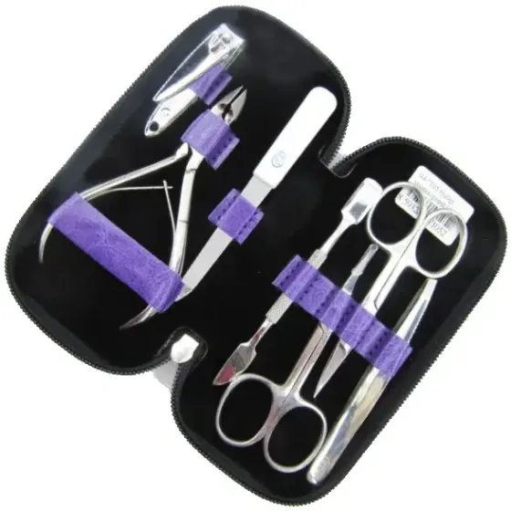 Маникюрный набор KDS маникюрно педикюрный (7 предметов) 7105 с хрустальной пилочкой Киев