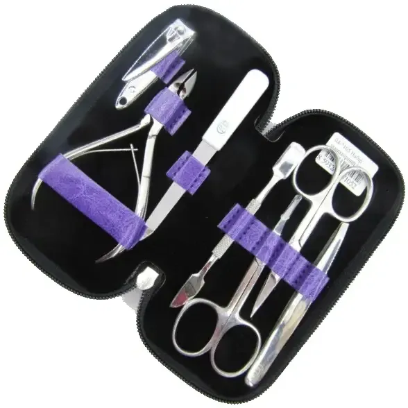 Маникюрный набор KDS маникюрно педикюрный (7 предметов) 7105 с хрустальной пилочкой Киев - изображение 3