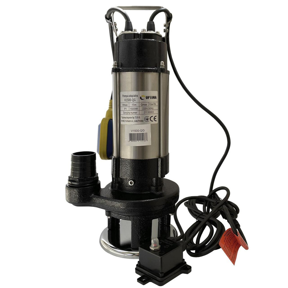 Насос фекальный с режущим механизмом Optima V1500-QG 1,5кВт (000011516) Киев - изображение 1