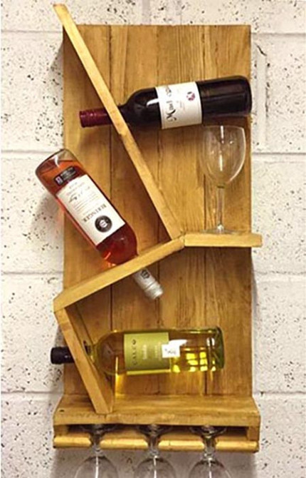 Настенная винная полка 