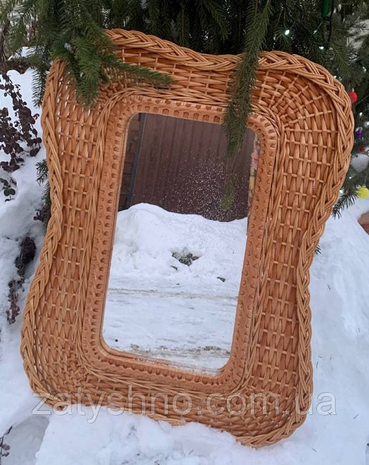 Зеркало плетеное квадратное в прихожую Киев - изображение 2