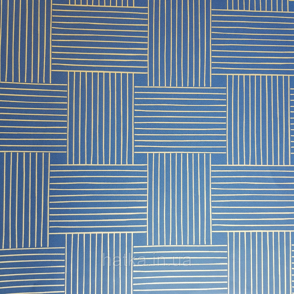 Шпалери вінілові на флізелін Caselio Mystery 0.53х10 м геометрія яскраві смуги золотисті на синьому Київ - фото 3