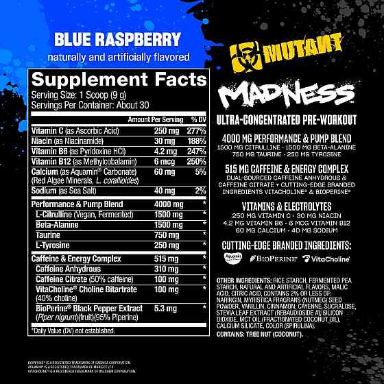 MUTANT Madness 270g (Blue raspberry) Луцьк
