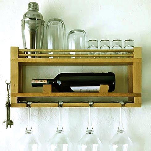 Настенная винная полка 