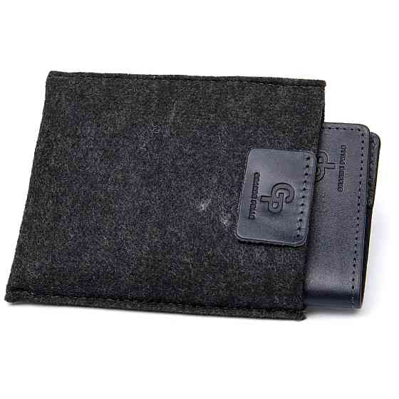 Универсальная кожаная обложка на паспорт GRANDE PELLE 11479 Темно-синий Киев