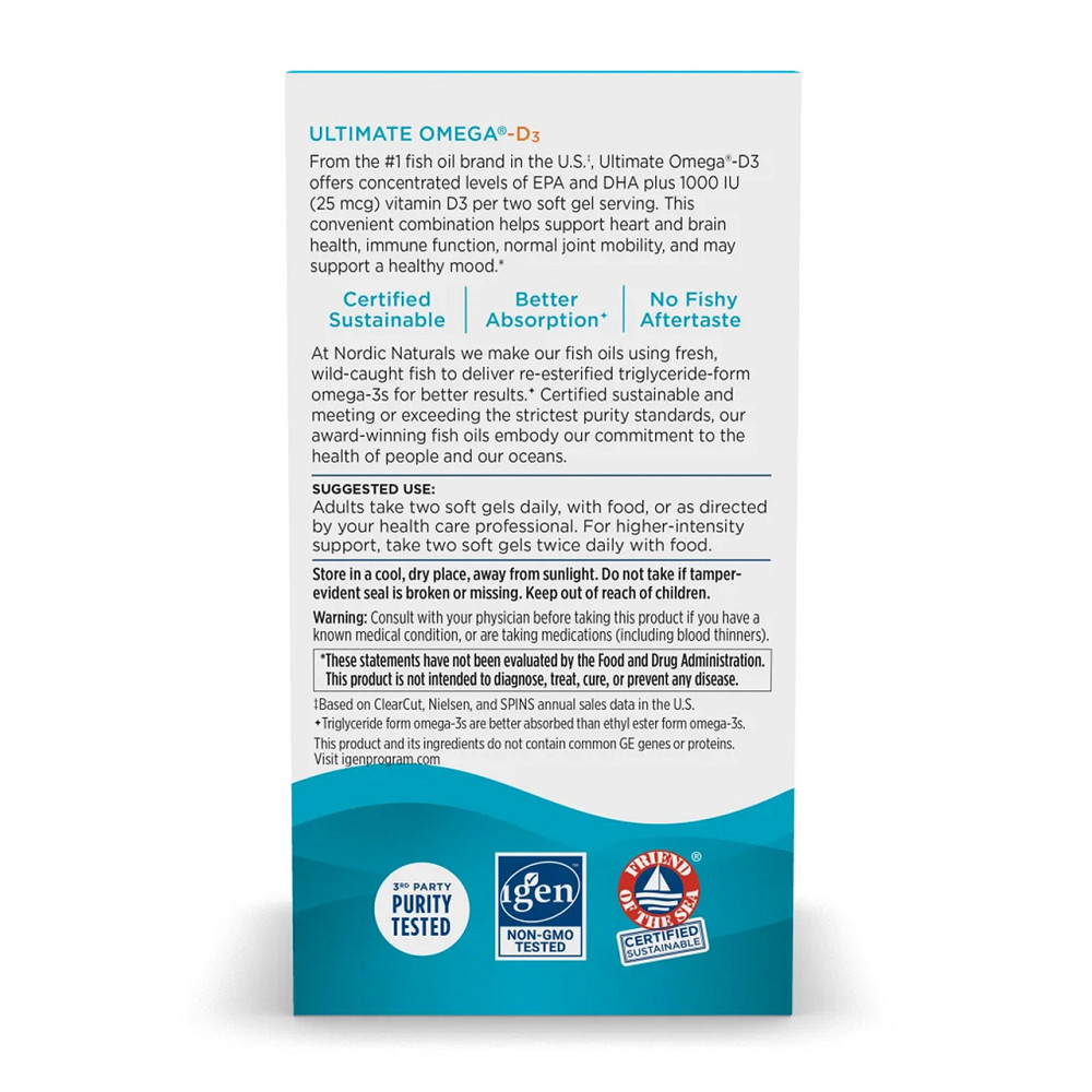 Омега Д3 Nordic Naturals Ultimate OmegaD3 120 гел капс лимон Киев - изображение 4