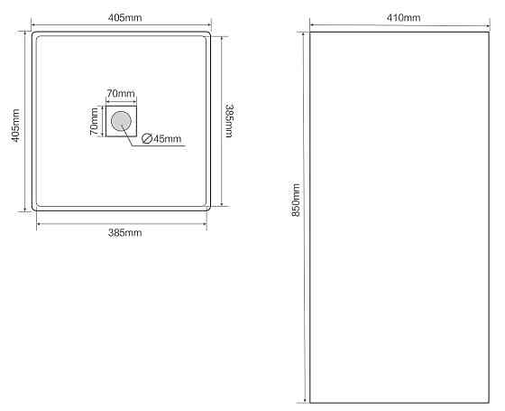 Раковина моноблок MIXXUS PREMIUM QUADRO-1101 410х410х850mm   ( MP6574 ) 21629 Харків