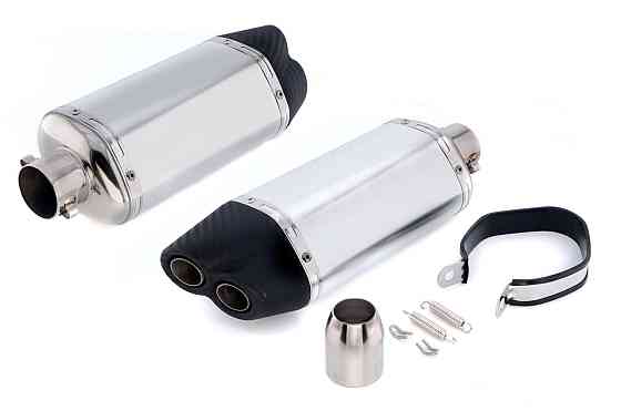 Глушник (тюнінг) 460*13 см (нержавіюча сталь, три-овал, карбон світлий, прямоток, mod:8) 118 Мукачево