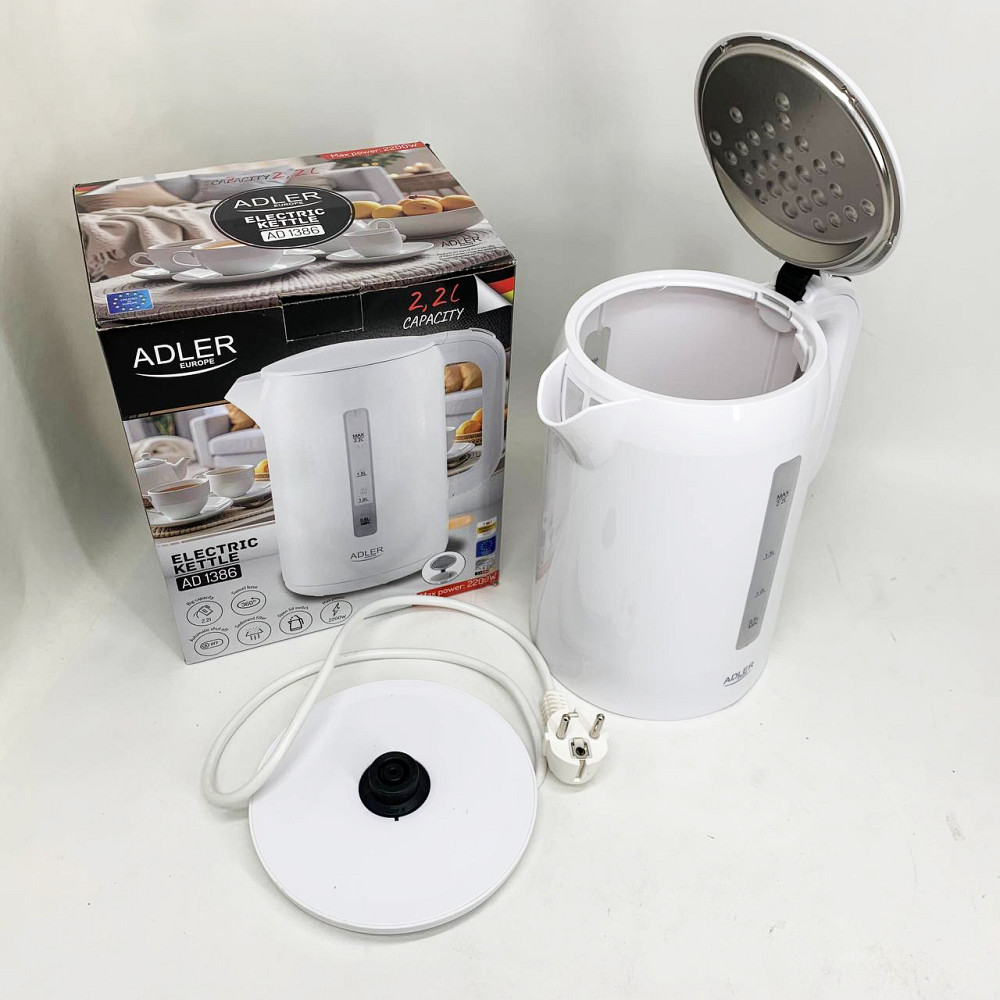 Домашний чайник качественный Adler AD 1386 2.2л 2200Вт, Мощный чайник для кипячения NC-80 Львов - изображение 16