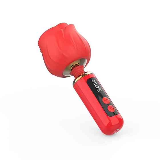 Вібромасажер Loviss Rose Mini Massage Wand Vibrator, головка у вигляді троянди, 9 режимів Sex Aura Київ