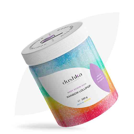 Скраб-жвачка для тела Радужный леденец Dushka 330 г Киев