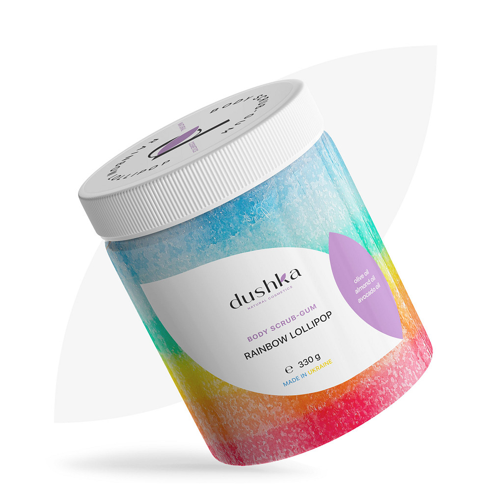 Скраб-жвачка для тела Радужный леденец Dushka 330 г Киев - изображение 1