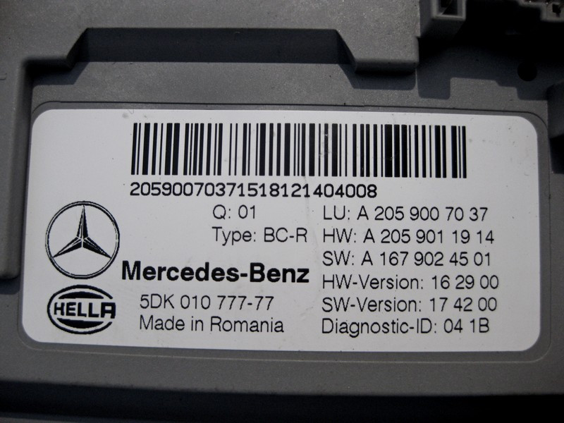 Mercedes-Benz  A2059007037 Блок SAM задній C-Class W205 Одеса - фото 3