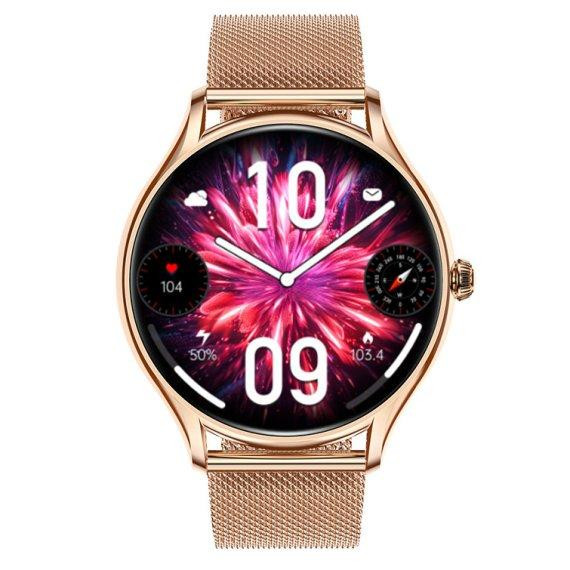 Женские умные наручные часы Smart Milano Gold Steel 2 ремешка Киев - изображение 6