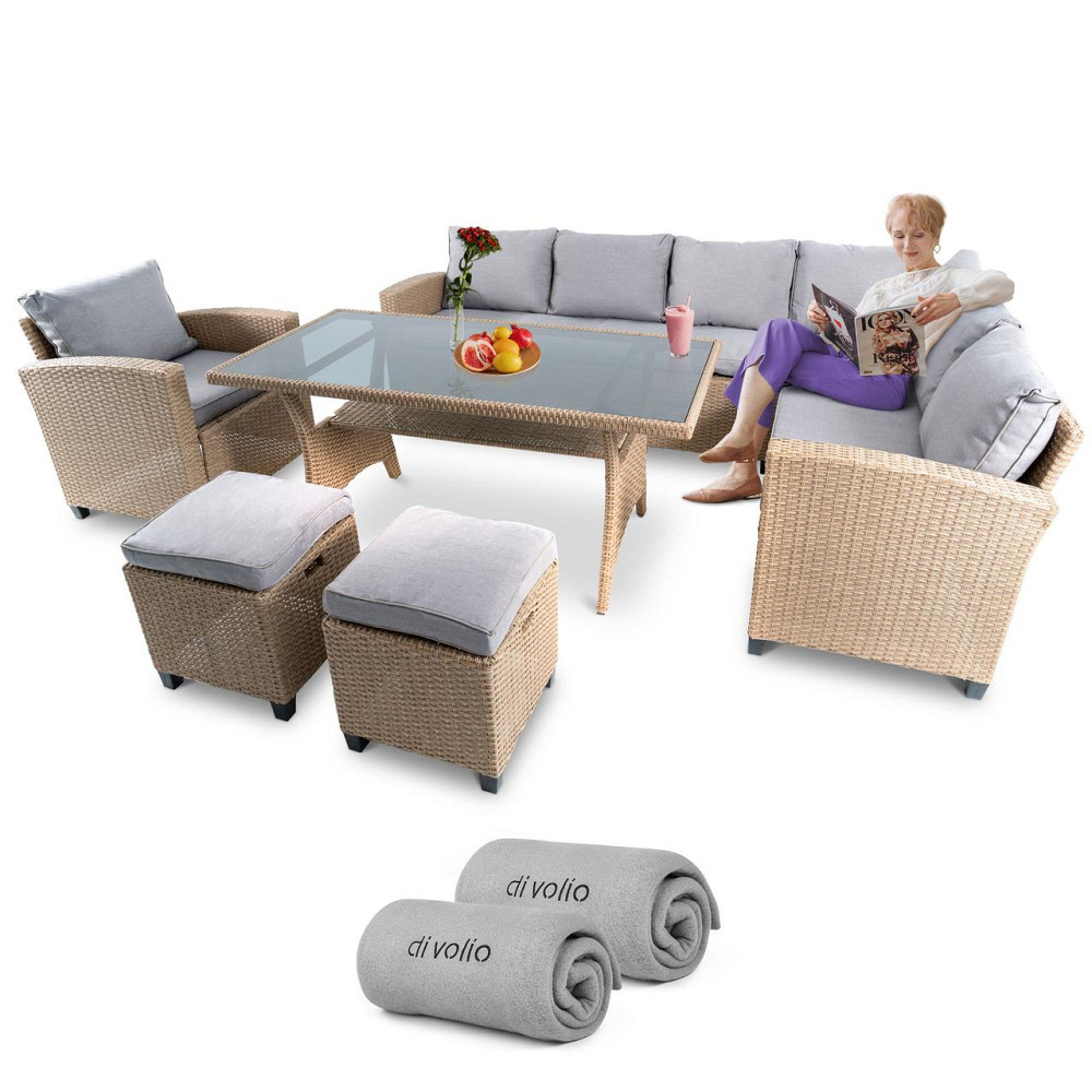 Набір садових меблів Di Volio ROSSANO Бежевий/Світло-сірий Киев - изображение 4