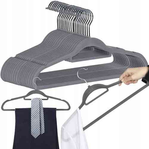 Вешалка велуровые для одежды набор из 20 шт Ruhhy (22535) Grey Нововолынск