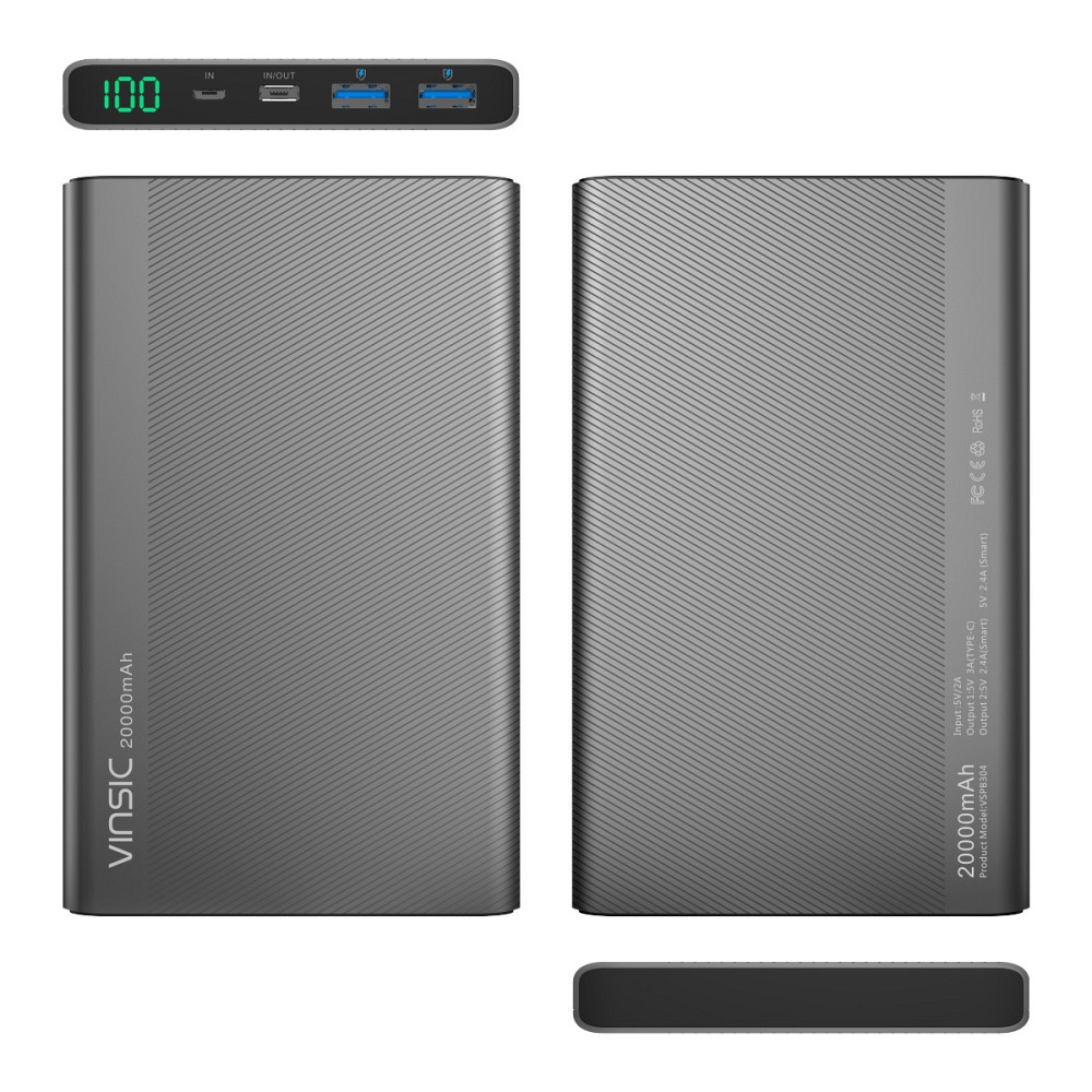 Зарядное устройство Power bank VINSIC VSPB304 20000mAh Киев - изображение 6