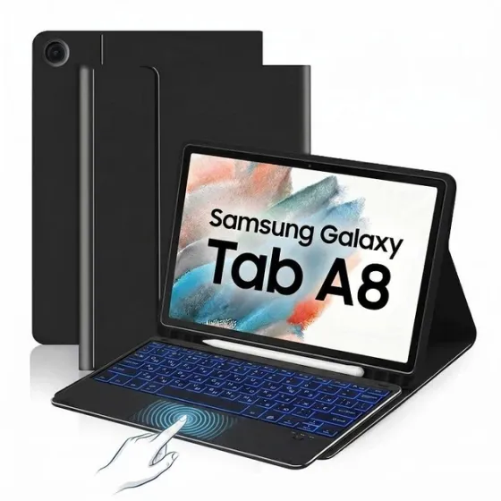 Чехол книжка Samsung Tab A8 X200 X205 Клавиатура с подсветкой Одесса