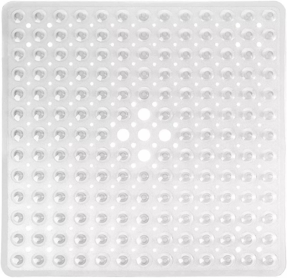 Силиконовый коврик противоскользящий Bathlux на присосках для ванны и душа, квадратный 53*53 см  Прозрачный Каменец-Подольский - изображение 1