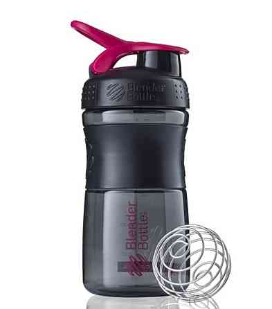 Шейкер спортивний (пляшка) BlenderBottle SportMixer Flip 20oz/590ml Black/Pink Каменское