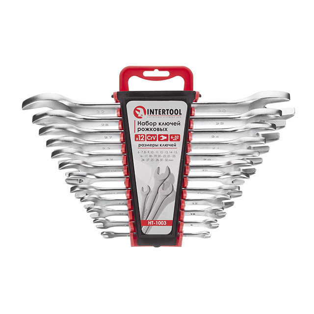 Набір ріжкових ключів INTERTOOL 6-32 мм - надійний набір інструменту Львів - фото 1