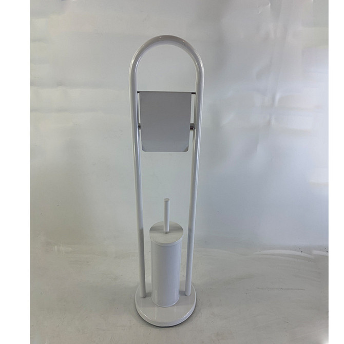 Ерш туалетный напольный с бумагодержателем Zerix KIT ME04 White цвет белый из нержавеющей стали (ZX4643) Черновцы - изображение 7