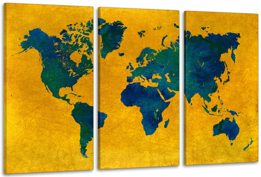 Модульная картина в гостиную / спальню    Мапа   світу   ART-057_3A 70х130 см Киев - изображение 1