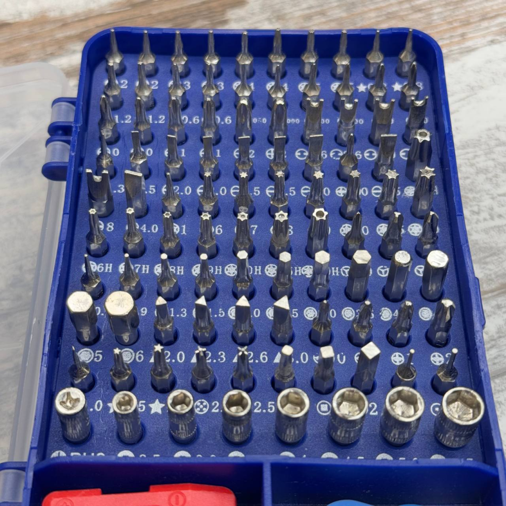 Набор инструментов 115 в 1 для ремонта электроники, отвертка с 98 битами и аксессуарами в кейсе Киев - изображение 5