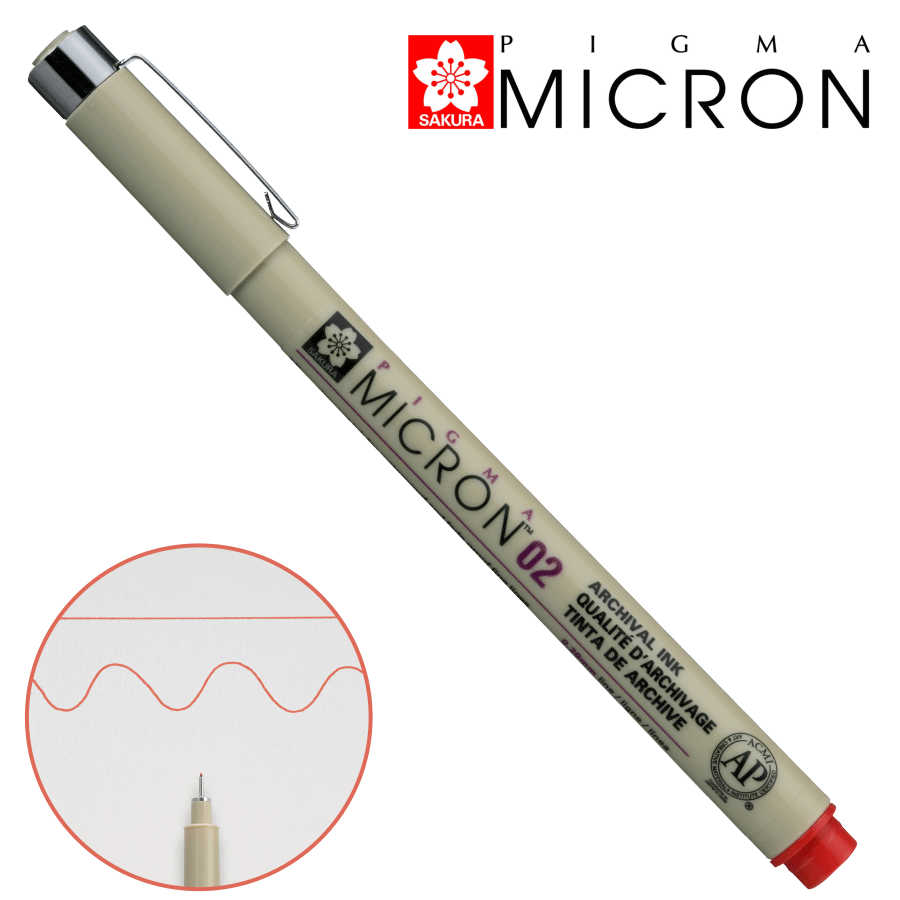 Лінер PIGMA MICRON (0.2) 0,3мм Червоний Sakura Київ - фото 1