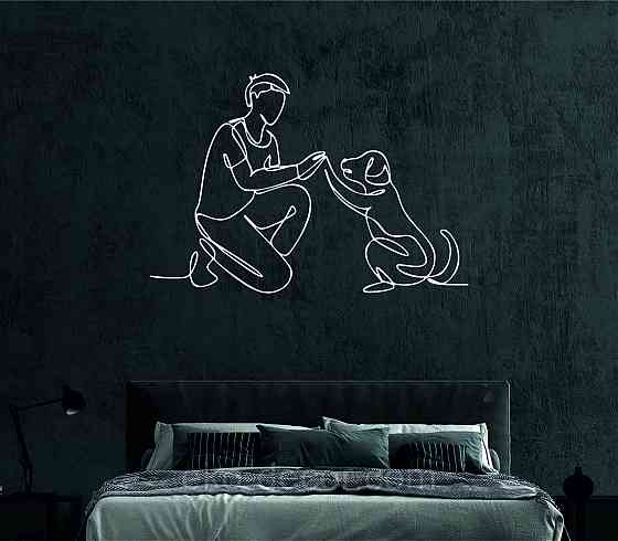 Декоративное настенное Панно «Домашний питомец» Декор на стену 50*34 см, Белый Киев