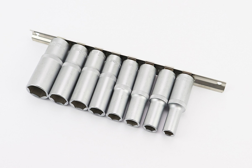 Набір головок торцевих подовжених на планці 1/2" 8шт (10/12/13/14/15/17/19/22мм) ET-6009 Київ - фото 1