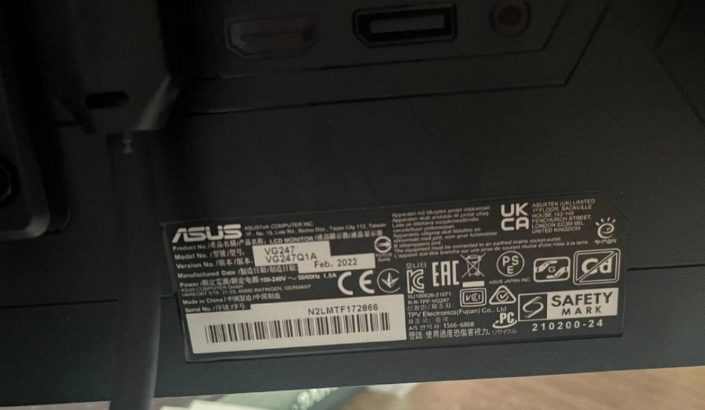 Монитор Игровой: ASUS TUF Gaming vg247g1a. Киев - изображение 3