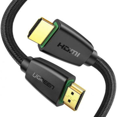 Кабель мультимедійний HDMI M to HDMI M 2.0m braided HD118 black Ugreen (40410) Вінниця - фото 1