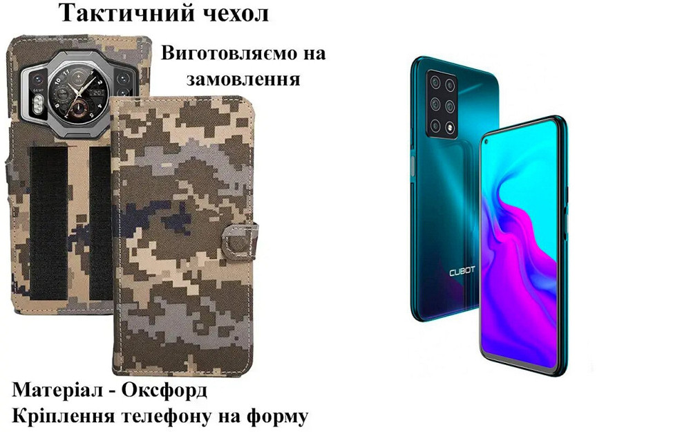 Тактичний чохол для Cubot KingKong 6, KingKong 7, кріпиться до спорядження на липучці Київ - фото 1