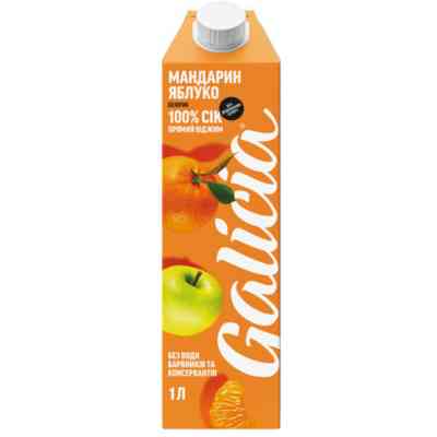 Сік Galicia Мандариново-яблучного пастеризованого неосвітленого 1 л (4820209563450) Вінниця