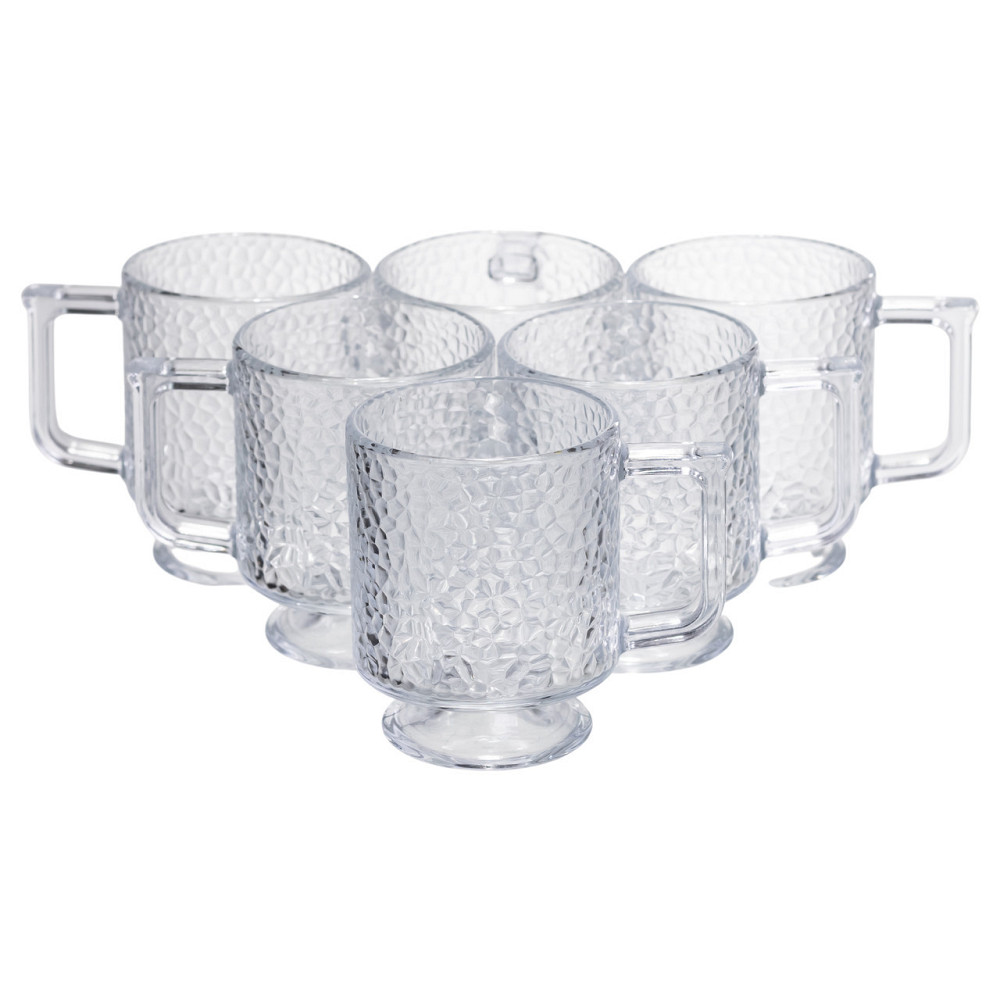 Набор чашек 6 шт для чая и кофе Goblet по 300 (мл) кружки стеклянные HP-19-L8 SBR Киев - изображение 1