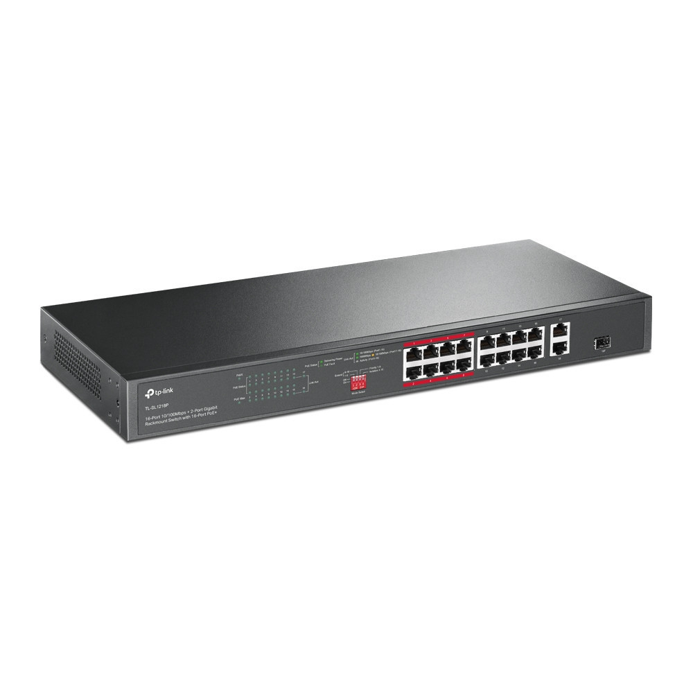Комутатор TPLink TLSL1218P (16xFE PoE+, 2xGE, 1xCombo SFP, max PoE 150 W) стійковий Харків - фото 2
