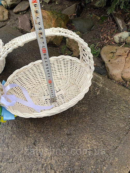 Плетений кошик з декором, білий Київ - фото 2