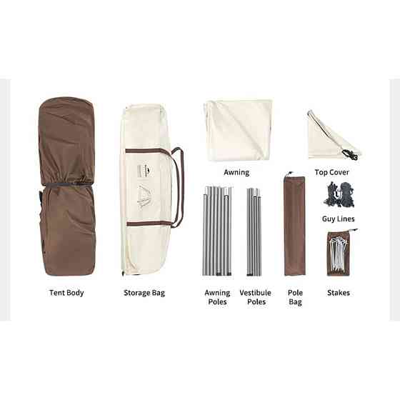 Намет тримісний автоматичний з тентом Naturehike Ango CNK2550WS010 S (Сірий) Київ