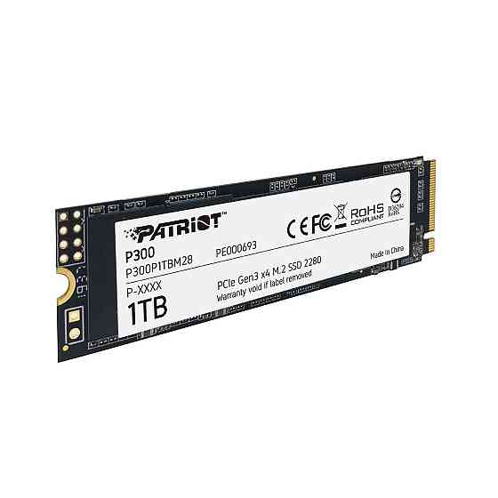 Накопичувач SSD M.2 Patriot P300 1TB NVMe 2280 PCIe 3.0x4 3D NAND TLC Київ