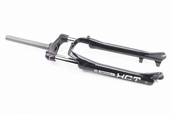 Вилка 27,5" амортизаційна, без різьби 1-1/8" (28,6мм), шток 250мм, з ходом 100мм, Disk-brake, пружинно-оливна, Lockout, алюмінієва, чорна XC Київ