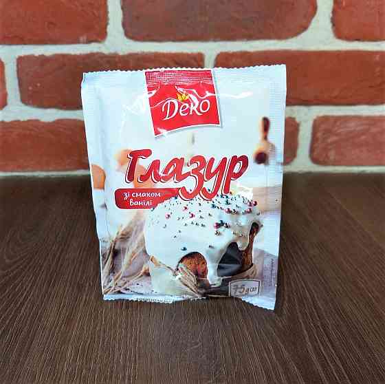Глазур для паски зі смаком ванілі ТМ Деко, 75 г для покриття великодньої випічки Харків
