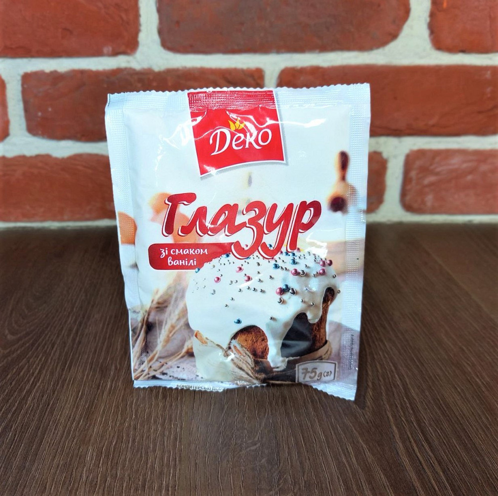 Глазур для паски зі смаком ванілі ТМ Деко, 75 г для покриття великодньої випічки Харків - фото 1