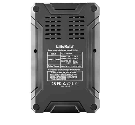 Зарядний пристрій для акумуляторів 18650 швидка зарядка QC3 LiitoKala Lii-KU4 Київ