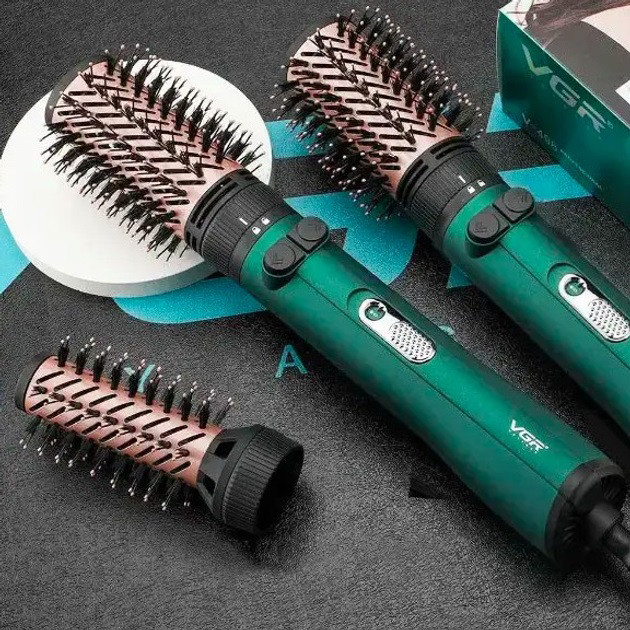 Воздушный стайлер для волос VGR V-498 2 в 1, Портативный фен с насадками, Фен ионизированный DS-90 Львов - изображение 7